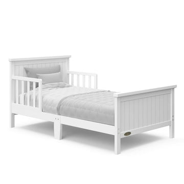 Toddler's First Big Kids Bed with Guardrails and Modern Design